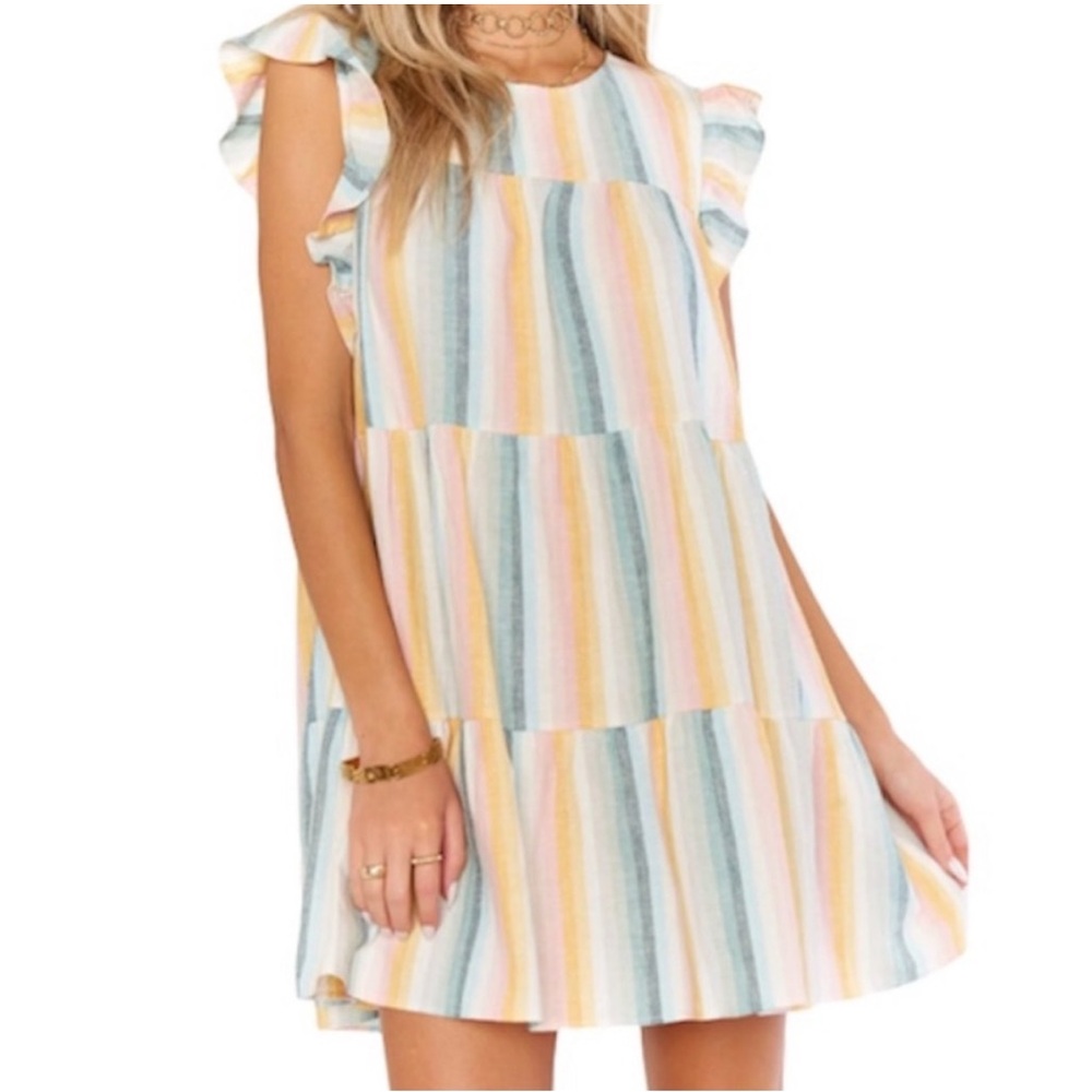 Show Me Your MuMu Daydream Striped Mini Dress